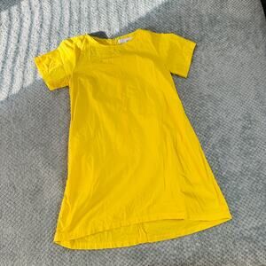 Osman Yousefzada Collective T-Shirt Dress in Yellow 8 Mini Aline W/ Pockets